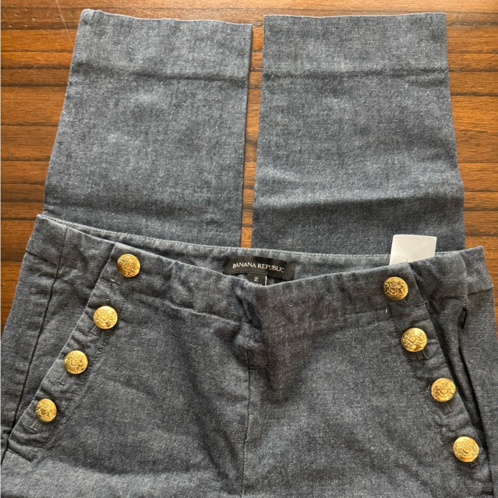 Banana Republic jean like with Gold Accents